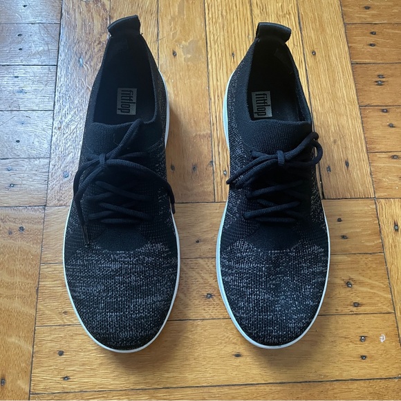 Fitflop Black and White Lace up Sneakers - Picture 4 of 8